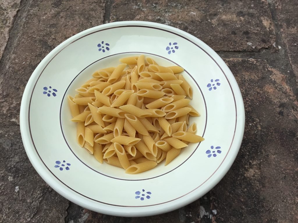 uncooked pasta